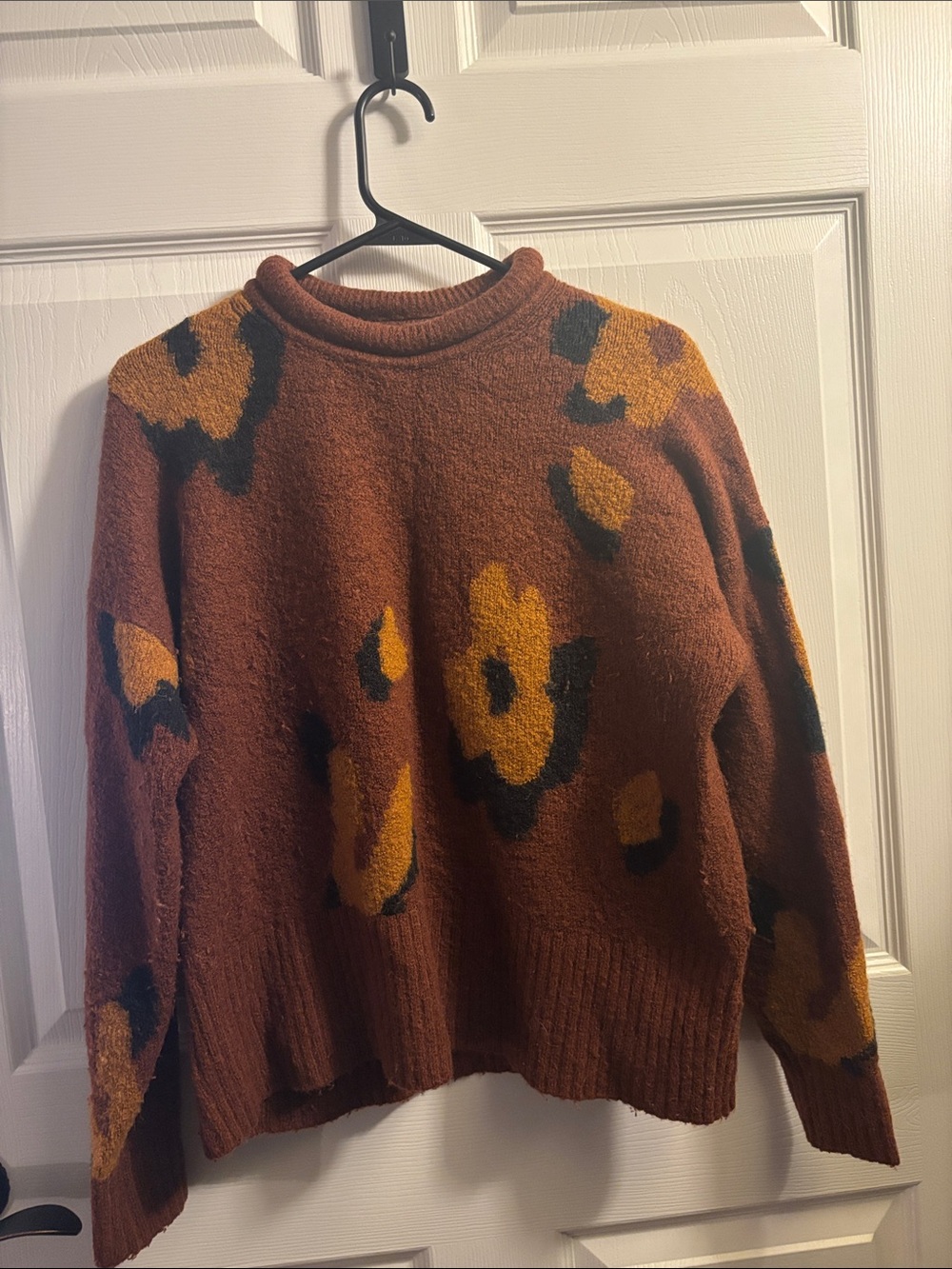Madewell Burnt Orange Floral Sweater